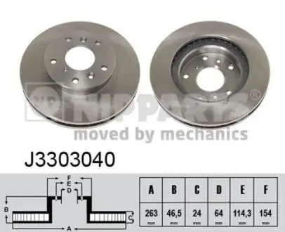 Гальмiвнi диски NIPPARTS J3303040