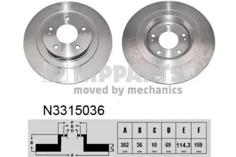 Гальмiвнi диски NIPPARTS N3315036