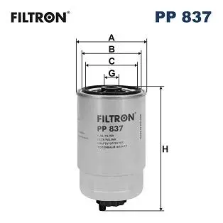 Фiльтр паливний FILTRON PP837