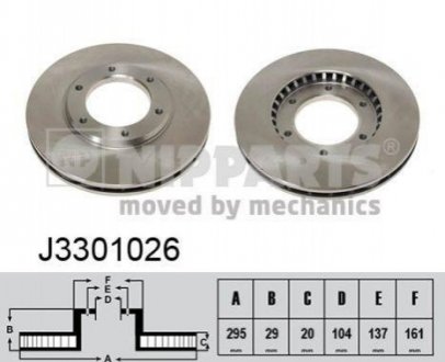 Гальмiвнi диски NIPPARTS J3301026