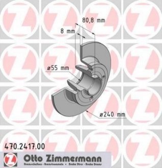 Гальмiвнi диски заднi ZIMMERMANN 470241700 (фото 1)