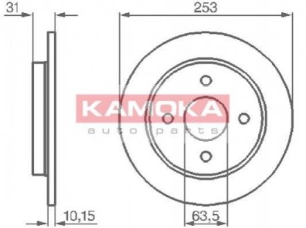 Гальмiвнi диски FORD FOCUS 98-04 KAMOKA 103562