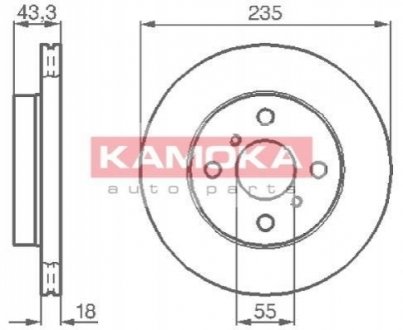 Тормозные диски TOYOTA YARIS I 99- KAMOKA 1032168
