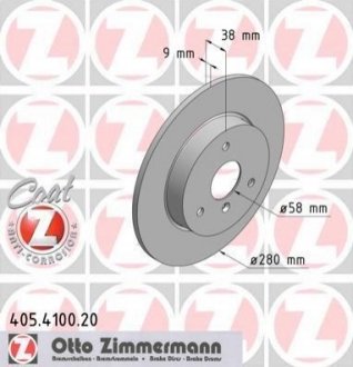 Тормозные диски ZIMMERMANN 405410020 (фото 1)