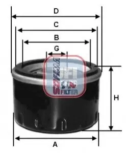 Фото фiльтр масляний SOFIMA S3800R Фiльтр масляний SOFIMA S3800R