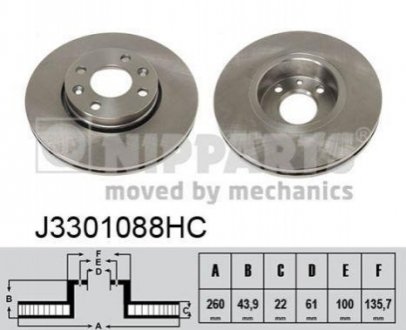 Тормозные диски NIPPARTS J3301088HC