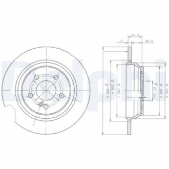 Гальмiвнi диски Delphi BG3725