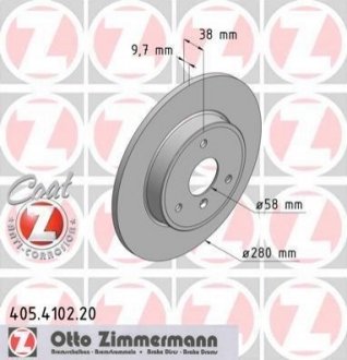 Гальмiвнi диски переднi ZIMMERMANN 405410220 (фото 1)