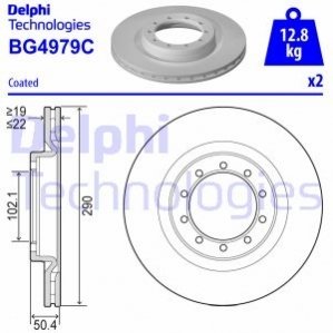 Тормозные диски Delphi BG4979C