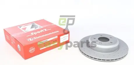 Диск гальмівний (задній) BMW 5 (F10/F11) 09-17 (330x20) (з покриттям) (з отвором) (вентильований) ZIMMERMANN 150348452