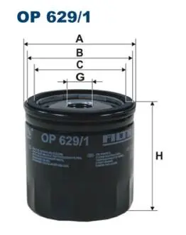 Фiльтр масляний h=78mm FILTRON OP6291