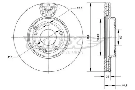 Гальмiвнi диски MB C-class (W202/W203/CL203/S202/S203) 96-07/E (W210/S210) TOMEX 7106