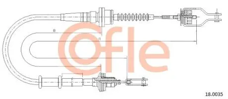 Трос, управление сцеплением COFLE 18.0035