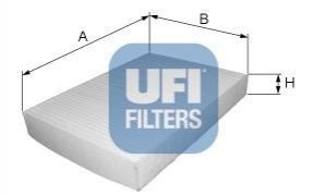 Фильтр, воздух во внутренном пространстве UFI 53.102.00