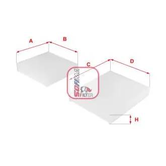 Фільтр салону Citroen C3 09-/C4 Cactus/Peugeot 2008 13-/207 06-15/208 12- (к-кт 2шт.) SOFIMA S3143C