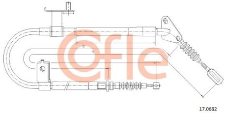Трос ручника COFLE 17.0682