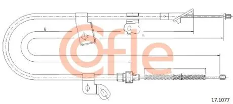 Трос ручника COFLE 17.1077 (фото 1)