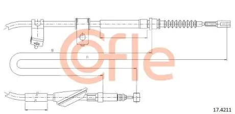 Трос ручника COFLE 17.4211
