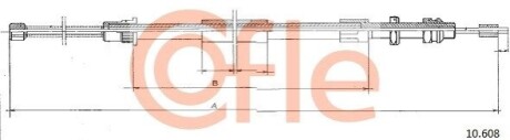 Трос ручника COFLE 10.608