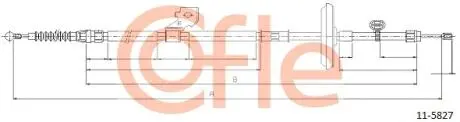 Фото трос ручника COFLE 11.5827 Трос ручника COFLE 11.5827