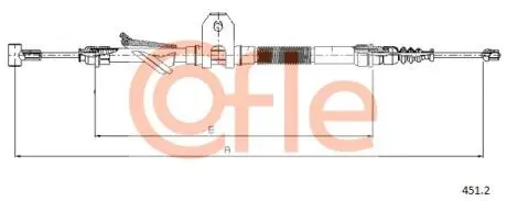 Трос ручника COFLE 451.2 (фото 1)