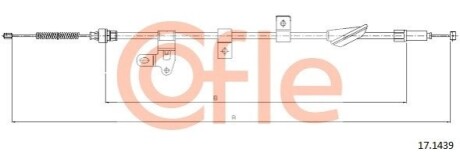 Трос ручника COFLE 17.1439