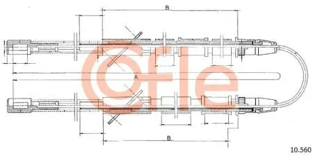 Фото 1 - трос ручника COFLE 10.560 Трос ручника COFLE 10.560 (фото 1)