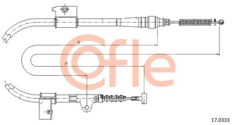 Трос ручника COFLE 17.0333 (фото 1)