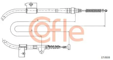 Трос ручника COFLE 17.0333 (фото 1)