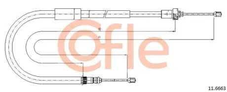 Фото трос ручника COFLE 11.6663 Трос ручника COFLE 11.6663