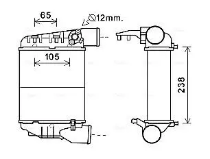 AVA AUDI Інтеркулер A4 1.8 02-, SEAT AVA COOLING AIA 4369