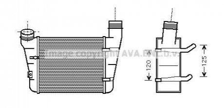 AVA VW Інтеркулер Audi A4/6 1.9/2.0TDI AVA COOLING AIA4221