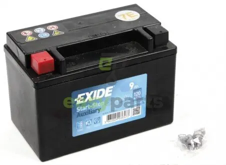 Акумуляторна батарея 9Ah/120A (150x90x105/+L) (Start-Stop/допоміжна) EXIDE EK091