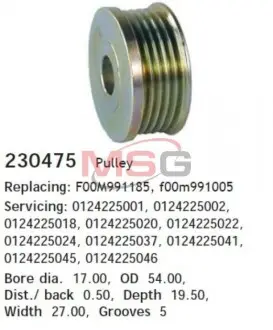 Шків ременя генератора CARGO 230475