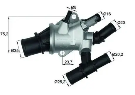 Термостат MAHLE / KNECHT TI 155 88