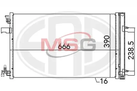 Радiатор кондицiонера ERA 667053