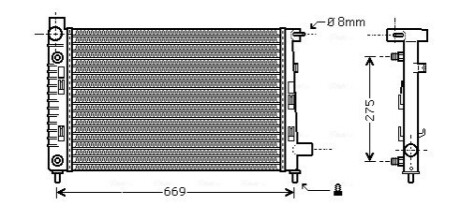 Радиатор AVA COOLING MSA 2282