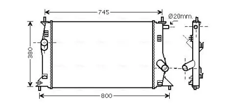 Радіатор AVA COOLING MZ2183