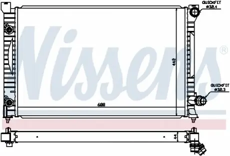 Радіатор охолоджування NISSENS 60424