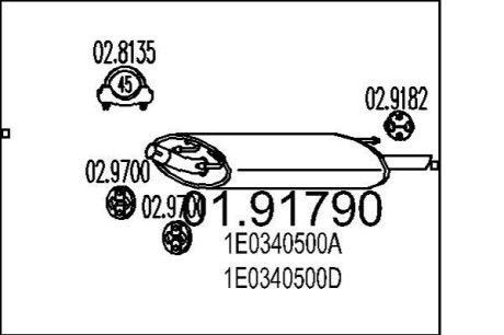 Глушник MTS 01.91790