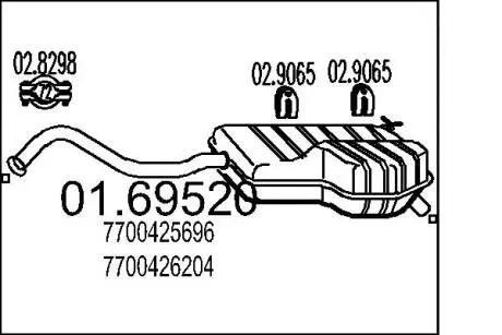 Глушитель MTS 01.69520