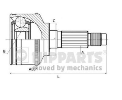 Шарнирный комплект, приводной вал NIPPARTS N2821050