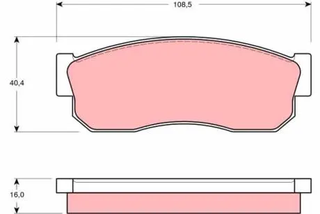 Комплект тормозных колодок, дисковый тормоз TRW GDB288