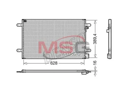 Радіатор кондиціонера AUDI A6 (4F2, C6) 04-11, A6 Allroad (4FH, C6) 06-11, A6 Avant (4F5, C6) 05-11 DENSO DCN02037