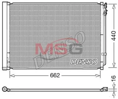 Радиатор кондиционера BMW 5 (F10) 10-, 5 (F10, F18) 13-, 5 (F10, F18) 11-, 5 GRAN TURISMO (F07) 09- DENSO DCN05032