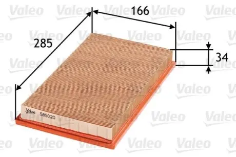 Воздушный фильтр Valeo 585020