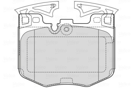 Гальмівні колодки дискові BMW 3(G21,81)/5(G30)/6(G32)/7(G11,12)/8(G14,16)/X3/X4/X5/X7/Z4 "F "15>> Valeo 601755 (фото 1)