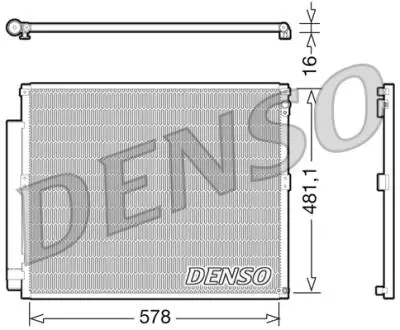 Радиатор кондиционера TOYOTA LAND CRUISER (KDJ12_, GRJ12_) 03-, LAND CRUISER PRADO (GRJ12_) 03- DENSO DCN50017