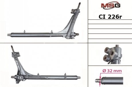 Рулевая рейка с ГУР восстановленная CITROEN Jumper 2006-,FIAT Ducato 2006-,PEUGEOT Boxer 2006- MSG CI226R