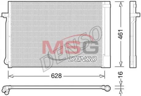 Радиатор кондиционера BMW X5 (E70) 07-08, X5 (F15) 12-, X5 (F15, F85) 13-, X6 (E71, E72) 08- DENSO DCN05013